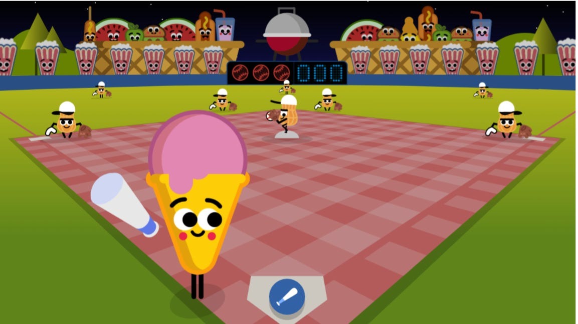 Google Doodle Baseball
